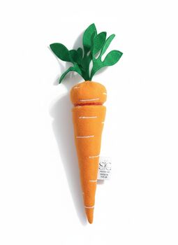 Handmade Felt Carrot With Removable Top: Pretend Play Food, Montessori Inspired, Ukca/Ce Tested, 3 of 4