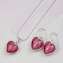 Heart Necklace And Earring Set In Murano Glass, thumbnail 12 of 12