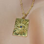 Evil Eye Oblong Necklace With Blue Sapphire, thumbnail 1 of 3