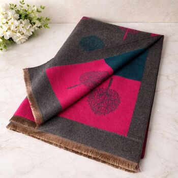 Mulberry Tree Pattern Winter Scarf In Three Colours, 3 of 5