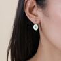 Simple French Hooks Green Earrings, thumbnail 1 of 3