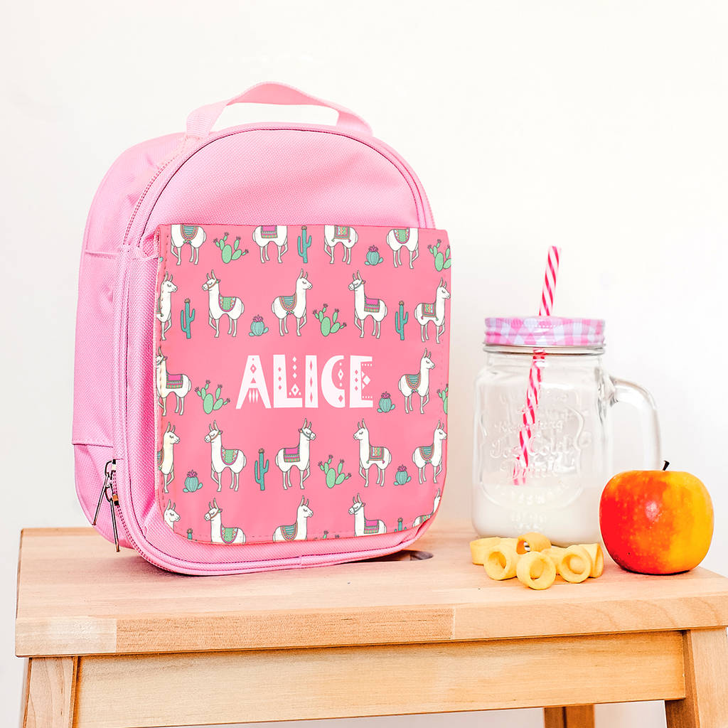 Personalised Mexicana Llama Children's Lunch Bag By The Little Picture ...