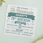 Personalised Celebration Birthday Party Invite, thumbnail 2 of 3