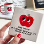 Personalised Apple Teacher Coaster Thank You Gift, thumbnail 1 of 2