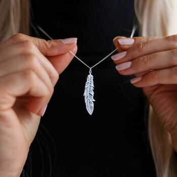 Gift For Loss, Feather Loss Necklace, 5 of 7
