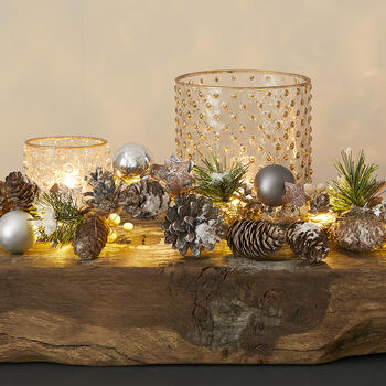 Christmas Pine Cone And Bauble Light Garland, 2 of 3