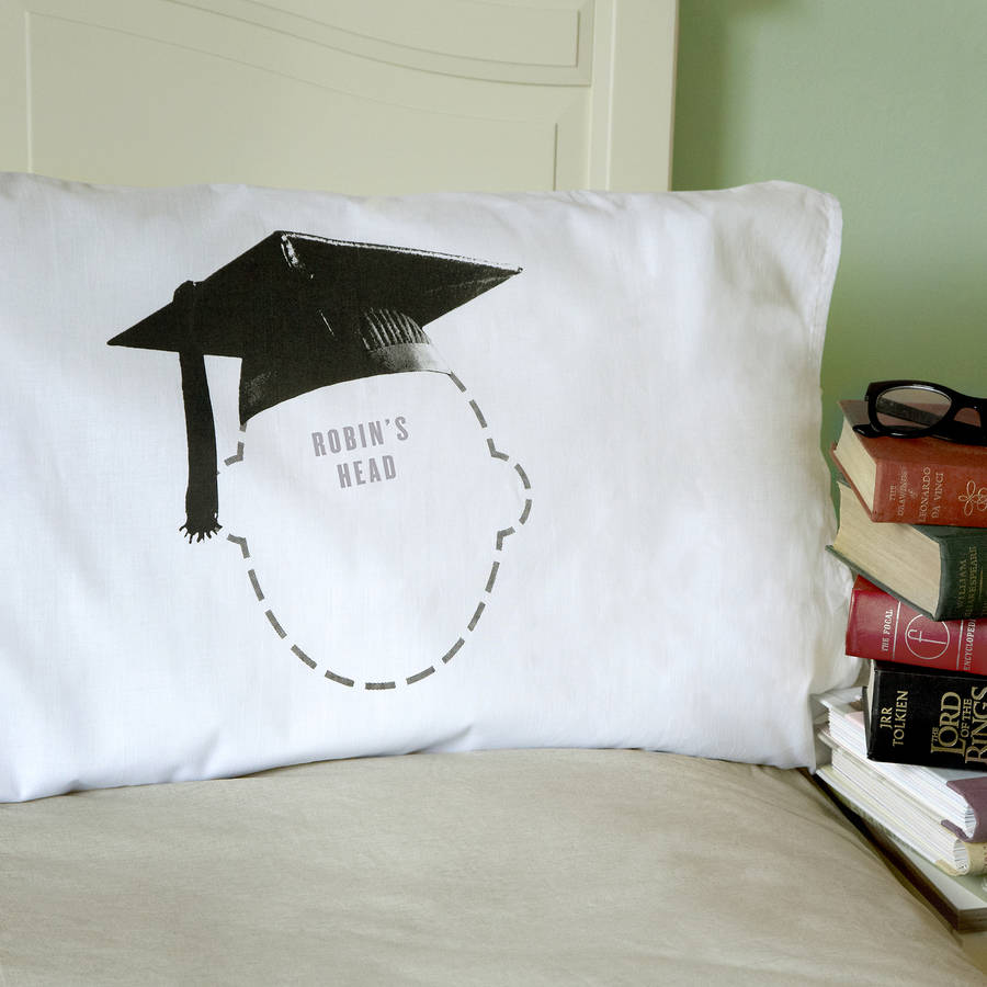 Graduation Gift Mortar Board Personalised Pillowcase, 1 of 2