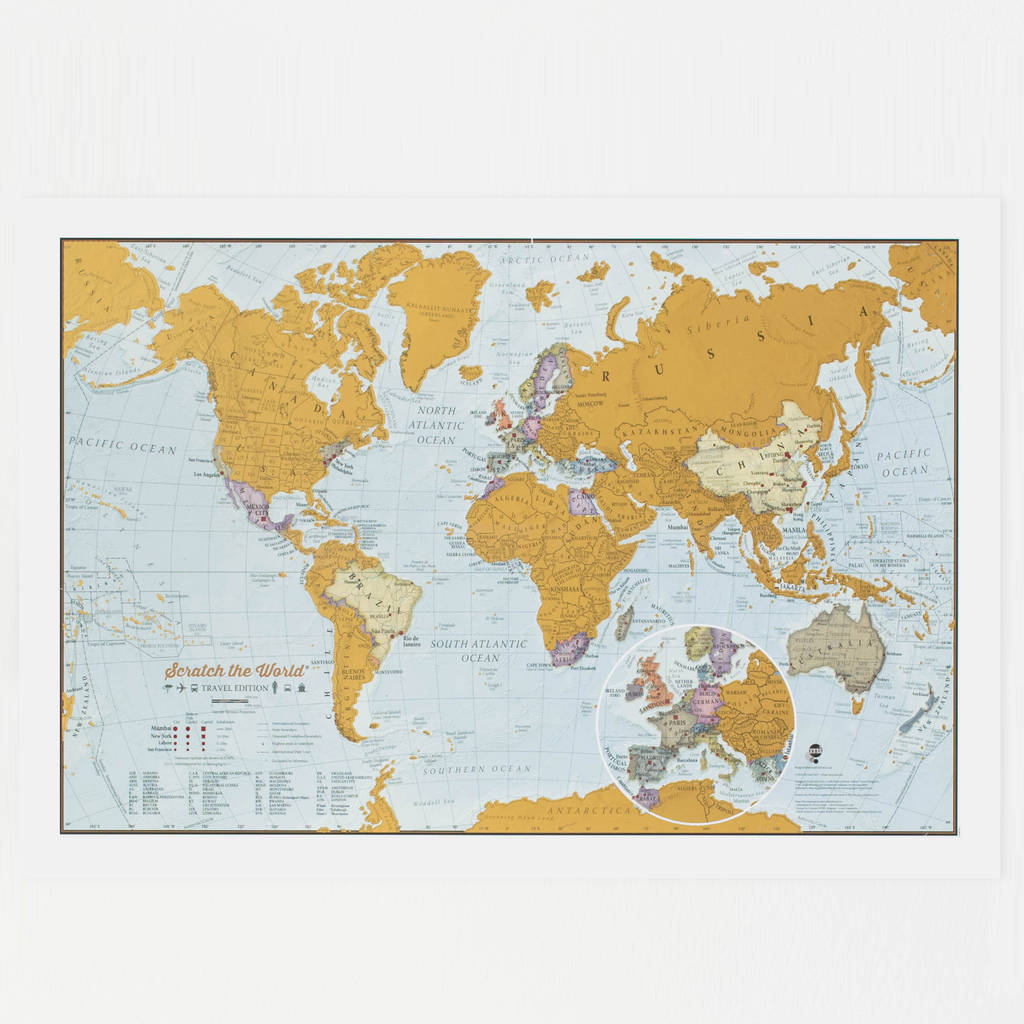 Personalised Scratch The World Travel Edition Map By Maps