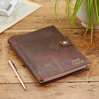 Personalised Buffalo Leather Refillable Journal, 2 of 11
