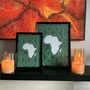 Green Map Of Africa Wall Art Print, Travel Poster A3, thumbnail 4 of 6