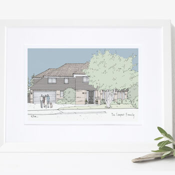 Personalised Hand Drawn House Portrait Illustration, 7 of 12