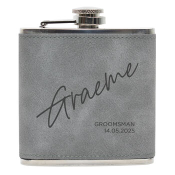 Personalised Wedding Party Hip Flask, 4 of 12