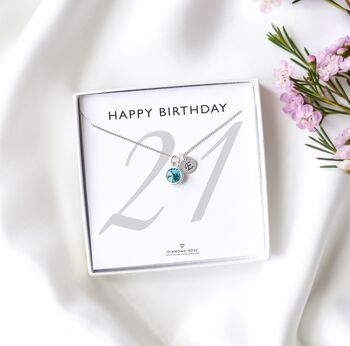 21st Birthday Necklace – Birthstone And Initial Gift For Her, 7 of 7