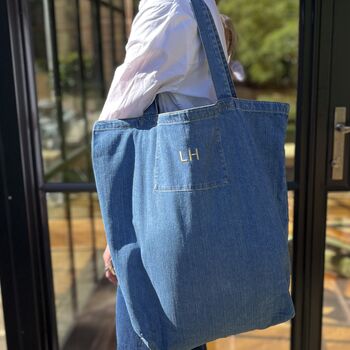 Personalised Denim Shopper Bag, 7 of 7