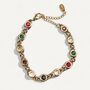 18 Kt Gold Multicolour Gemstone Tennis Bracelet, thumbnail 1 of 8