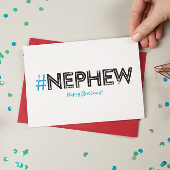Hashtag Nephew Birthday Card, 2 of 4
