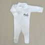 Personalised Name Embroidered Sleepsuit, thumbnail 4 of 4