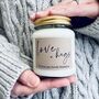 'Love + Hugs' Scented Natural Soy Candle, thumbnail 1 of 7