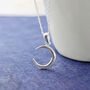 Sterling Silver Crescent Moon Necklace, thumbnail 2 of 5