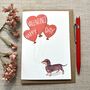 Personalised Dachshund Happy Valentine's Card, thumbnail 3 of 5