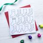 Christmas Stocking Cards To Colour In, thumbnail 2 of 2