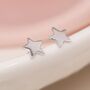 Mini Sterling Silver Star Stud Earrings, thumbnail 1 of 8