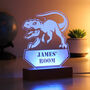 Personalised Dinosaur T Rex LED Night Light, thumbnail 4 of 12