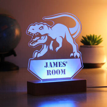 Personalised Dinosaur T Rex LED Night Light, 4 of 12
