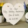 Personalised Anniversary Names Wooden Heart, thumbnail 1 of 7