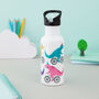 Cycling Dinosaur Personalised Water Bottle, thumbnail 2 of 4