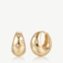 Gold Or Silver Thick Star Huggie Hoop Earrings, thumbnail 2 of 6