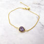 18ct Gold Plated Amethyst Adjustable Bracelet, thumbnail 1 of 5