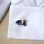 Blue Vespa Cufflinks Italian Scooter Design Gift For Him, thumbnail 3 of 6