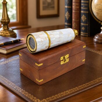 Personalised 17 Inch Mother Of Pearl Telescope, 2 of 10