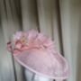 Pink Saucer Style Had With Feather And Beading Detail, thumbnail 1 of 4