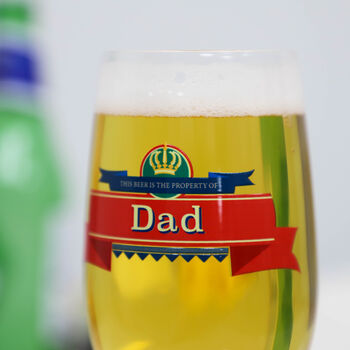 Personalised Craft Beer Label Stemmed Beer Glass, 2 of 7