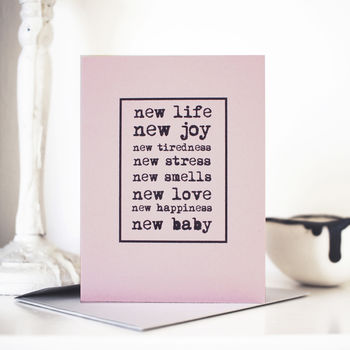 'New Baby Girl' Petite Card, 3 of 3