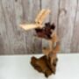 Dragonfly And Toadstool Mushroom Driftwood Statue Ornament Woodland Gift, thumbnail 2 of 8
