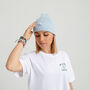 Baby Blue Ribbed Smiley Charity Beanie, thumbnail 1 of 4
