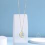 Sterling Silver Blue Opal Moon And Starburst Pendant Necklace, thumbnail 6 of 11