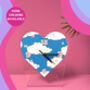 Cloud Heart Shaped Table Decorative Clock Silent Movement, thumbnail 1 of 7