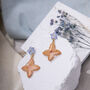 Forget Me Not And Star Dangle Stud Earrings, thumbnail 2 of 4