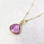 Gold Plated Colour Changing Alexandrite Charm Necklace, thumbnail 1 of 5