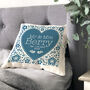 Personalised Wedding Anniversary Floral Heart Cushion, thumbnail 2 of 8