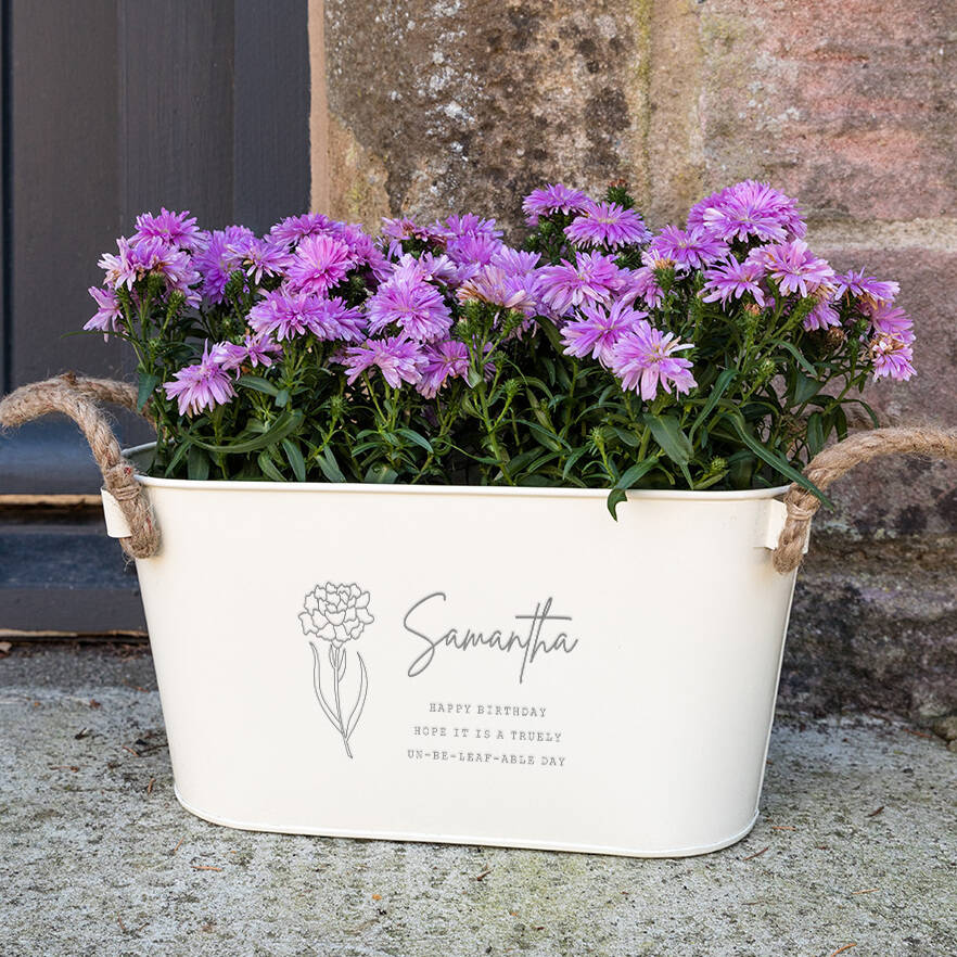 Personalised Birth Month Flower Planter, 1 of 5