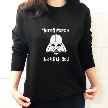 Merry Force Be With You Christmas Jumper, 6 of 6