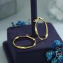 Large Mobius Hoop Earrings In Sterling Silver, thumbnail 6 of 12