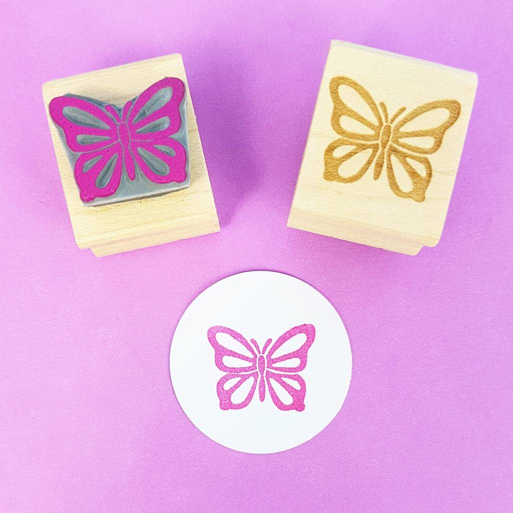 Fluttering Butterfly Rubber Stamp, 1 of 2