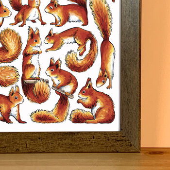 Red Squirrels Watercolour Art Print, 3 of 6
