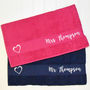 Personalised Embroidered Mr And Mrs Towels, thumbnail 1 of 7